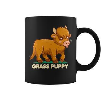 Grass Puppy Alternative Animal Name Scottish Highland Cow Coffee Mug | Mazezy