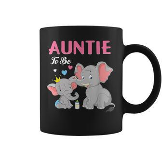 Great Auntie To Be Elephant Baby Shower Pregnancy Reveal Coffee Mug - Monsterry UK