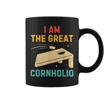 I Am The Great Cornholio Bean Bag Toss Lover Coffee Mug - Monsterry