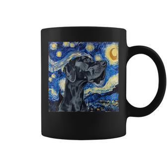 Great Dane Dog Van Gogh Style Starry Night Coffee Mug - Monsterry CA