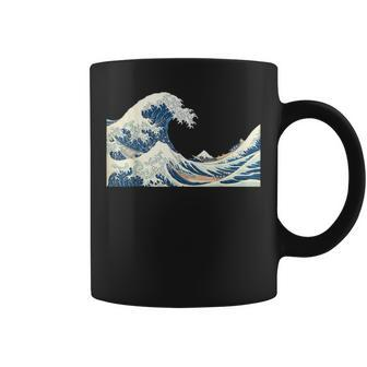 Great Wave Off Kanagawa Katsushika Hokusai Surfing Ocean Coffee Mug - Thegiftio UK
