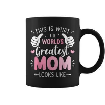 Greatest Mom Mother Looks For Christmas Birthday Coffee Mug - Monsterry