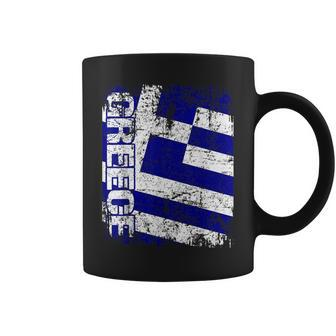 Greece Flag Vintage Distressed Greece Coffee Mug - Monsterry