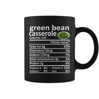 Green Bean Casserole Nutrition Food Facts Thanksgiving Coffee Mug - Monsterry