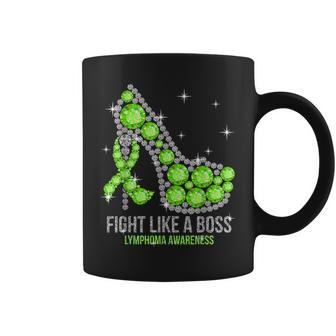 Green Lymphoma Warrior Fight Like A Boss Coffee Mug | Crazezy