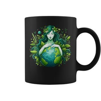 Green Mother Earth Day Gaia Save Our Planet Hippie Coffee Mug - Seseable