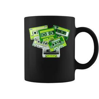 Green Tape Cassettes Classic Old School Green Color Graphic Coffee Mug - Monsterry DE