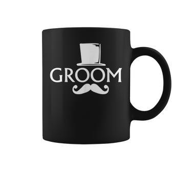 Groom Mustache And Top Hat Wedding Bachelor Party Coffee Mug | Crazezy UK