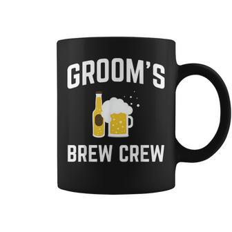 Groom's Brew Crew For Groomsmen Drinking Bachelor Party Coffee Mug | Crazezy