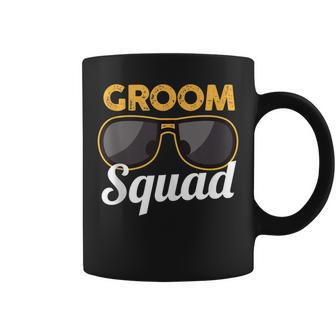 Groomsmen Wedding Bachelor Party Sunglasses Groom Squad Coffee Mug | Crazezy UK
