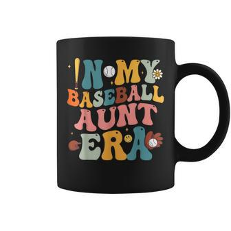 Groovy In My Baseball Aunt Era Matching Family Coffee Mug - Seseable
