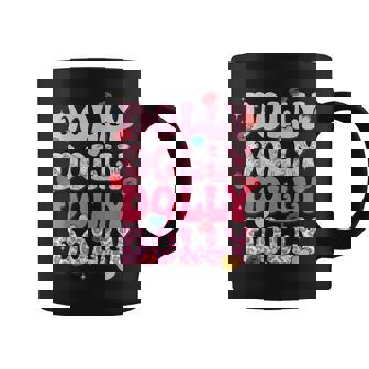 Groovy Dolly First Name Style 70S Personalized Coffee Mug - Seseable