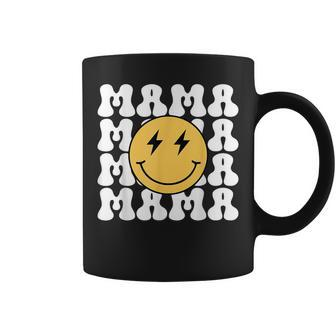 Groovy Happy Face Bolt Eyes One Happy Dude Birthday Mom Mama Coffee Mug - Seseable