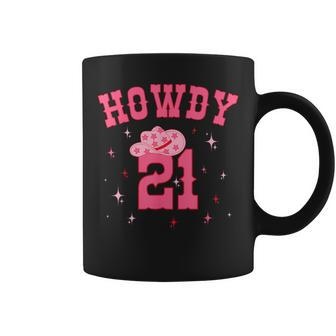 Groovy Howdy 21 Retro Cowgirl Awesome 21St Birthday Coffee Mug - Thegiftio UK