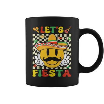 Groovy Let's Fiesta Cinco De Mayo Sombrero Hat Mexican Party Coffee Mug - Monsterry UK