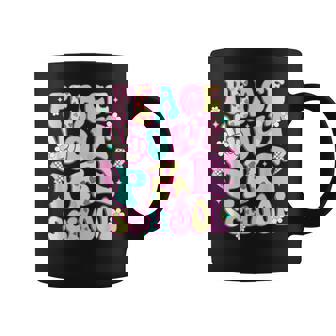 Groovy Peace Out Preschool Teacher Student Graduation Coffee Mug | Mazezy
