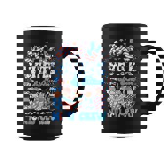 Groovy Red White Blue Nicu Crew Nicu Nurse 4Th Of July Coffee Mug | Mazezy