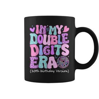 Groovy Retro In My Double Digits Era 10Th Birthday Version Coffee Mug - Thegiftio UK