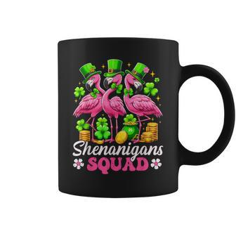 Groovy Shenanigan Squad Irish Flamingo St Patrick's Day Coffee Mug - Thegiftio UK