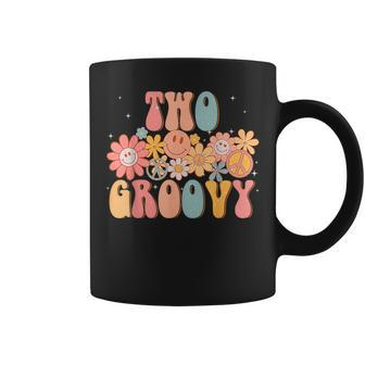 Groovy Two 2Nd Birthday 2 Year Old Peace Sign Smile Face Coffee Mug - Monsterry AU