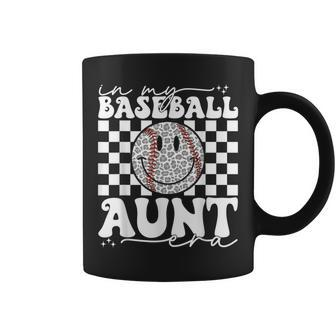 Groovy Vintage In My Baseball Aunt Era Baseball Aunt Auntie Coffee Mug - Seseable