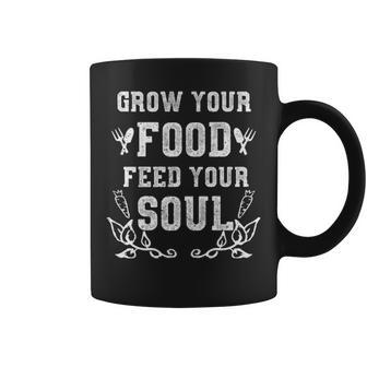 Grow Your Food Feed Your Soul Distressed Coffee Mug | Mazezy