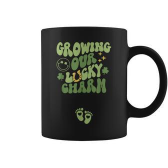 Growing Our Lucky Charm St Patrick's Day Pregnancy Maternity Coffee Mug - Seseable