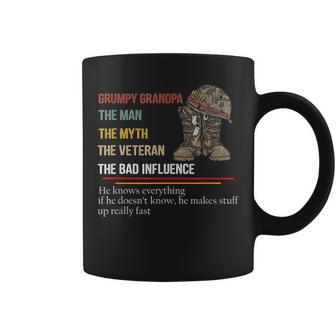 Grumpy Grandpa The Man The Myth The Veteran The Bad Coffee Mug - Monsterry AU