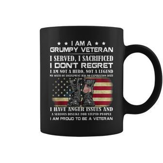 I Am A Grumpy Veteran I Am Not A Hero Not A Legend Cool Coffee Mug - Monsterry