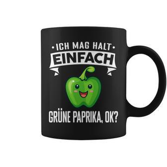 Grüne Paprika Ich Mag Halt Einfach Grüne Paprika Tassen - Seseable