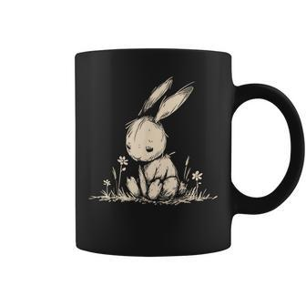 Grunge Bunny Rabbit Cute Goth Alt Losercore Sad Aesthetic Coffee Mug - Seseable