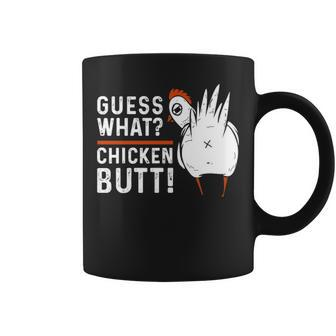 Guess What Chicken Butt Farmer Chicken Lover Coffee Mug | Mazezy
