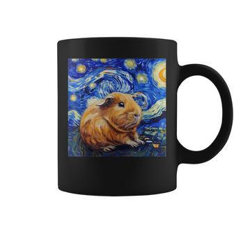 Guinea Pig Van Gogh Style Starry Night Graphic Coffee Mug - Seseable