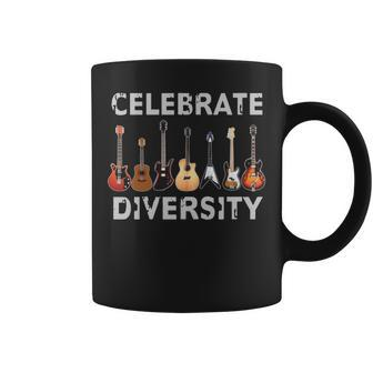 Guitar Celebrate Diversity Coffee Mug | Mazezy