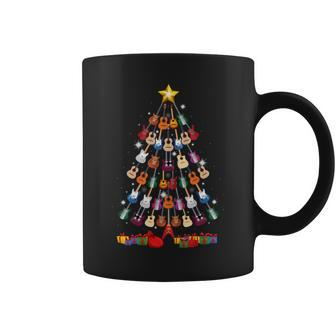 Guitar Christmas Tree Guitarist Merry Xmas Coffee Mug - Monsterry