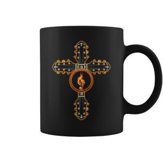 Guitar Cross Symbol Coffee Mug | Mazezy