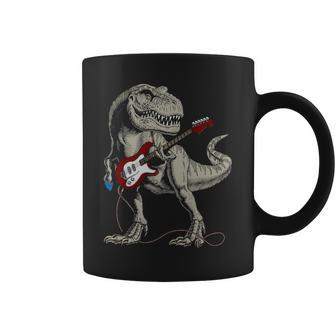 Guitar Dinosaur Playing Guitar Coffee Mug | Mazezy