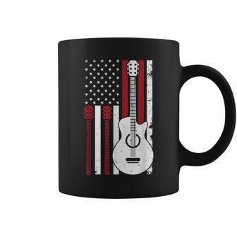 Guitar Player American Us Flag Guitarist Musician Band Coffee Mug - Seseable