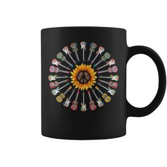 Guitar Sunflower Coffee Mug | Mazezy
