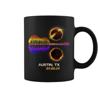 Guitar Total Solar Eclipse Austin Texas Coffee Mug - Seseable