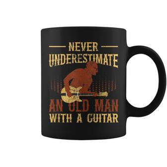 Guitarist Music Never Underestimate An Old Man With A Guitar Coffee Mug - Monsterry DE