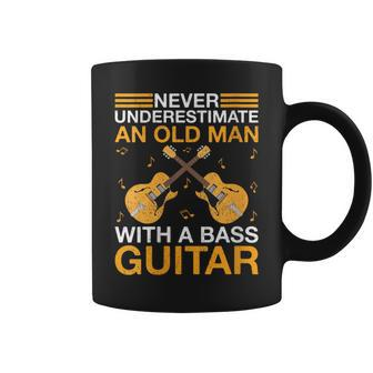 Guitarist Never Underestimate An Old Man With A Bass Guitar Coffee Mug - Monsterry