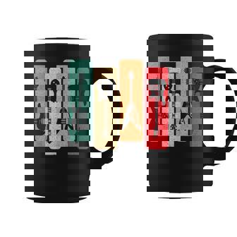 Guitarras Retro Guitarrista Bajo Eléctrico Rock Music Taza de café - Regaloses