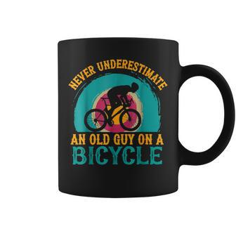 Guy On A Bicycle Grandpa Cycling Coffee Mug - Seseable