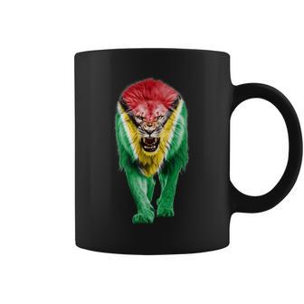 Guyana Flag Lion Pride Guyanese Flag Guyanese Roots Souvenir Coffee Mug - Monsterry DE