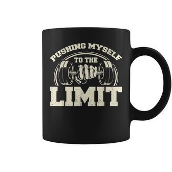Gym Pushing Myself To The Limit Workout Weightlifting Coffee Mug - Monsterry