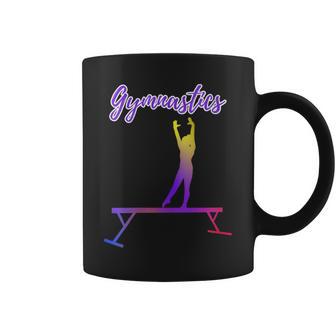 Gymnastics Balance Beam Purple Yellow Pink Ombre Coffee Mug - Monsterry AU