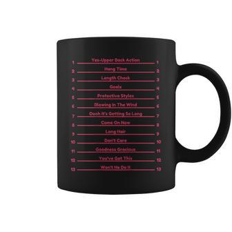 Hair Growth Chart Hair Length Check Backprint Coffee Mug - Monsterry DE