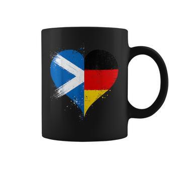 Halb Schottisch Halb Deutsch Ein Coole Flaggen In Liebe Herz Tassen - Geschenkecke