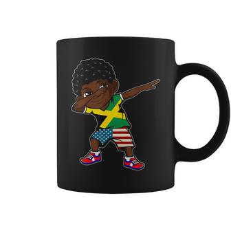 Half American Half Jamaican Boy Kid Jamaica Flag Patriotic Coffee Mug - Monsterry